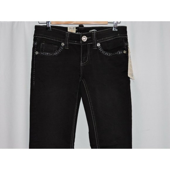 Seven 7 Dark Jean Leggings Sz 27 Women Causal Pants Embellished Jeggings New NWT - Picture 2 of 7